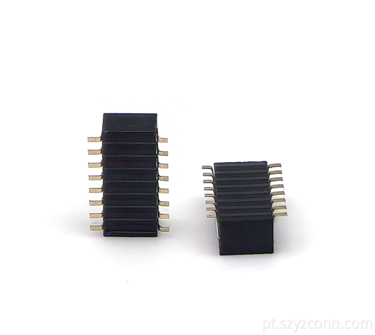 1.27mm Pitch Female Header Connector Dual Row Side Entry SMT H:3.45mm 2*8P